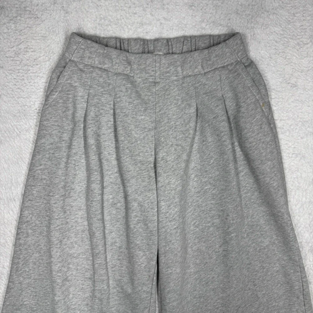 Aerie Sweatpants Gray Wide Leg Cotton Lounge Pants Sweats Women's Size M - Picture 2 of 14
